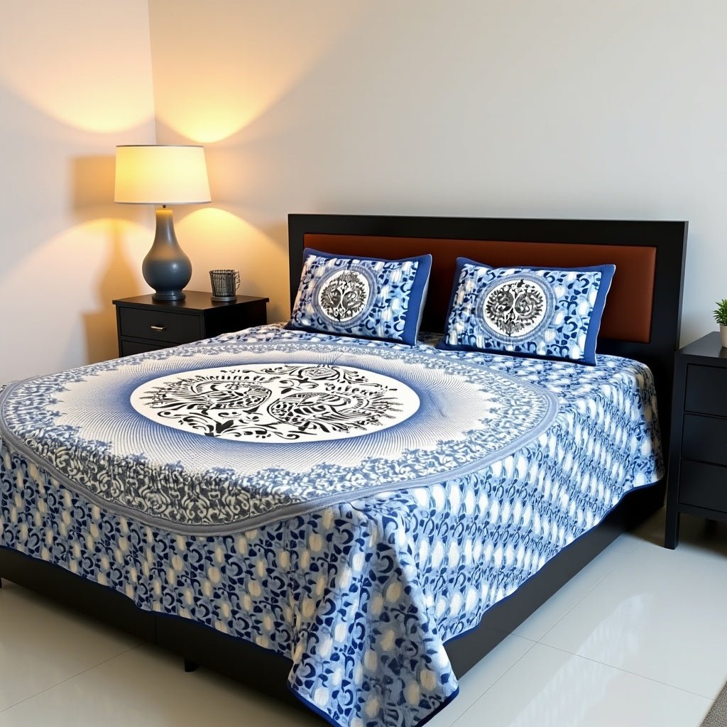 King Bed | Premium quality | Reversible | Bed Cover - Shopurneeds