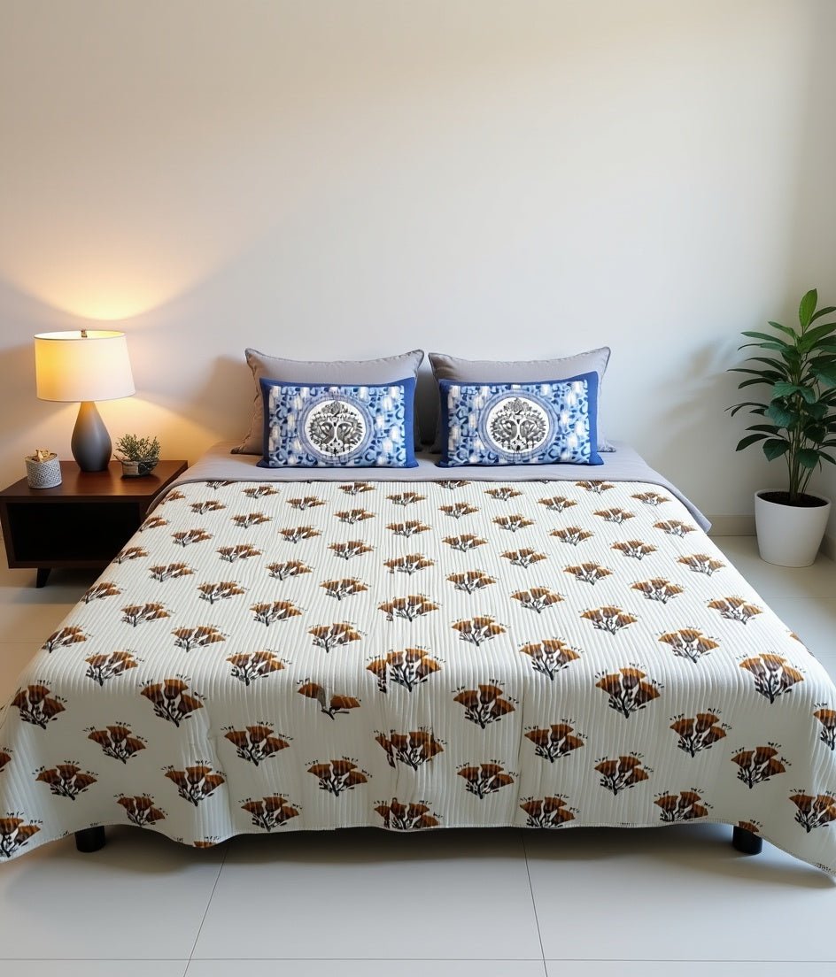 King Bed | Premium quality | Reversible | Bed Cover - Shopurneeds