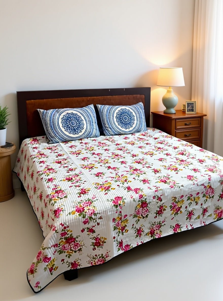 King Bed | Premium quality | Reversible | Bed Cover - Shopurneeds