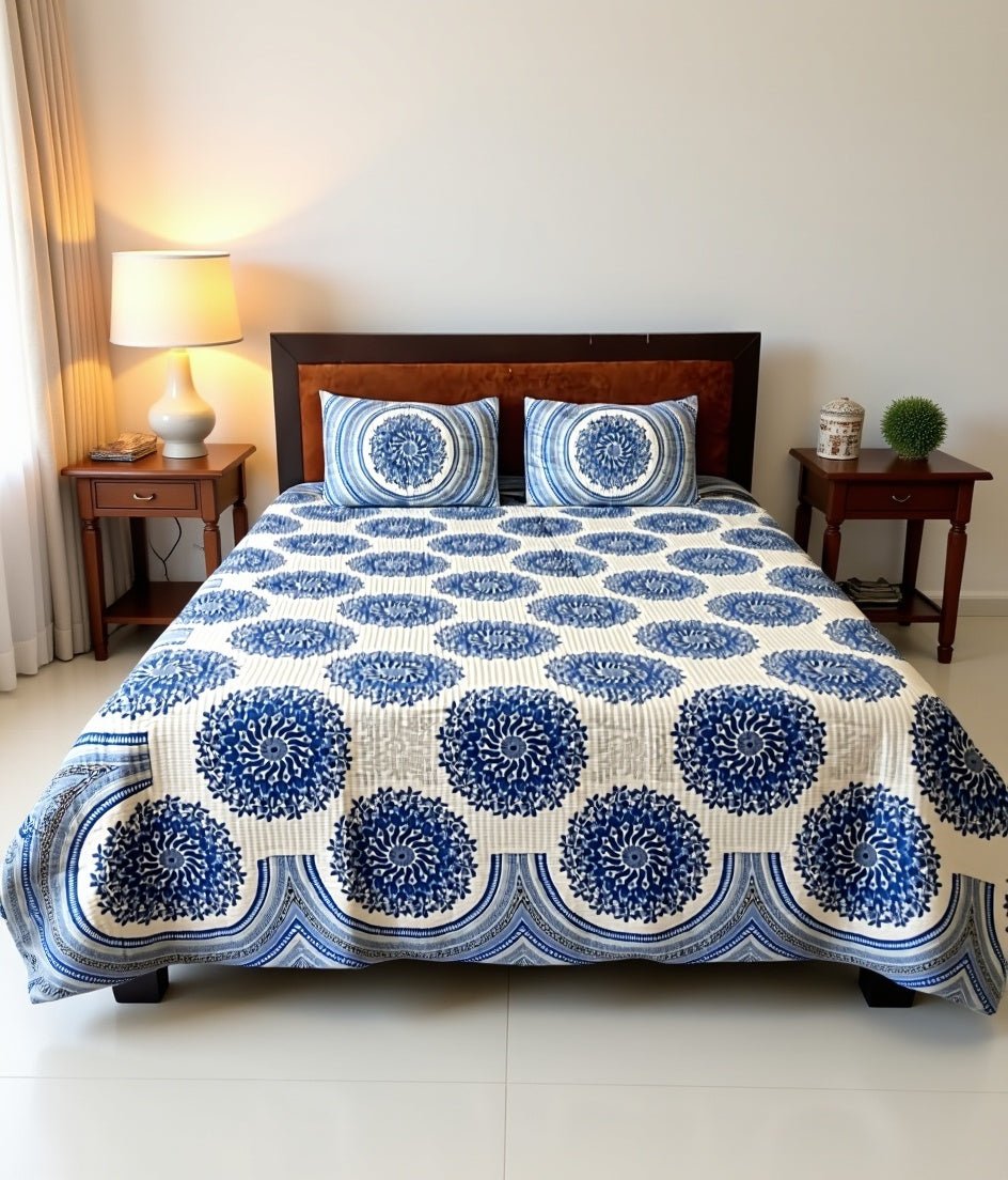 King Bed | Premium quality | Reversible | Bed Cover - Shopurneeds