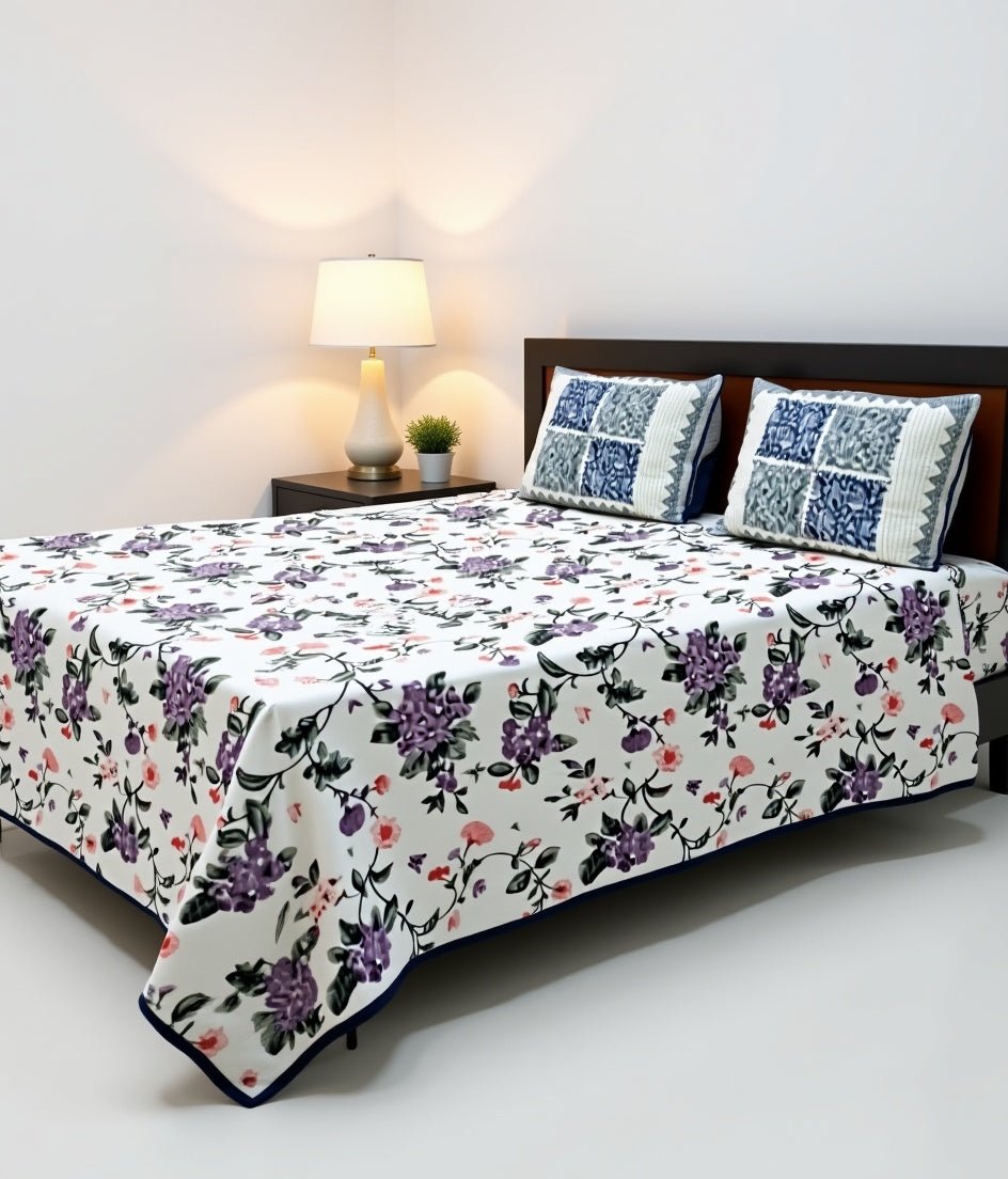 King Bed | Premium quality | Reversible | Bed Cover - Shopurneeds