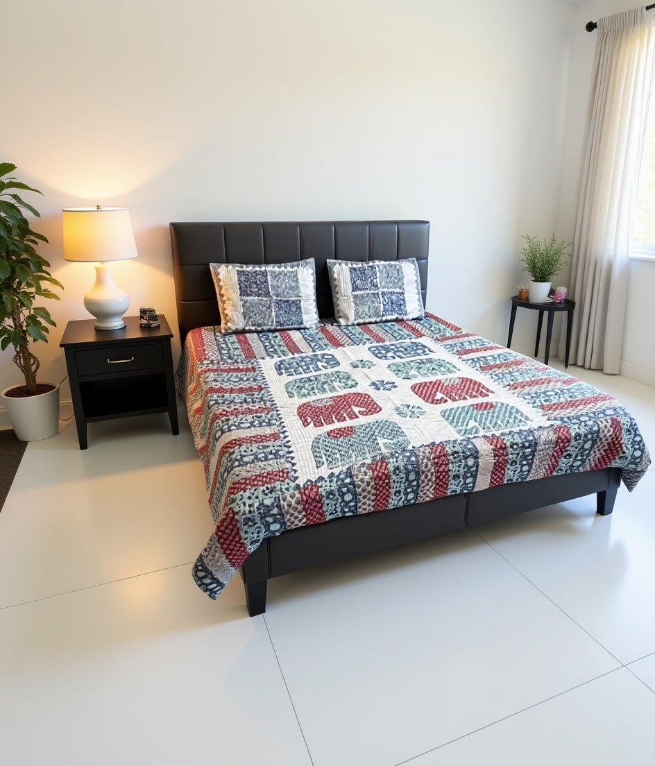 King Bed | Premium quality | Reversible | Bed Cover - Shopurneeds