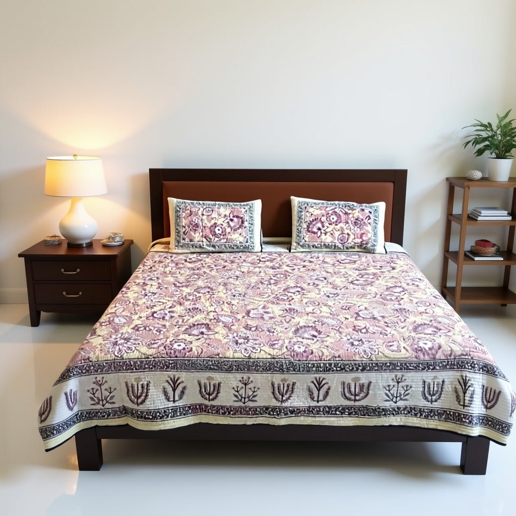 King Bed | Premium quality | Reversible | Bed Cover - Shopurneeds