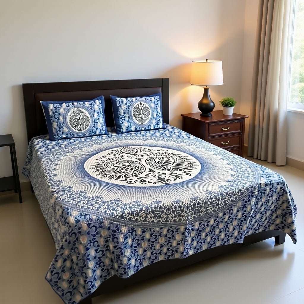 King Bed | Premium quality | Reversible | Bed Cover - Shopurneeds