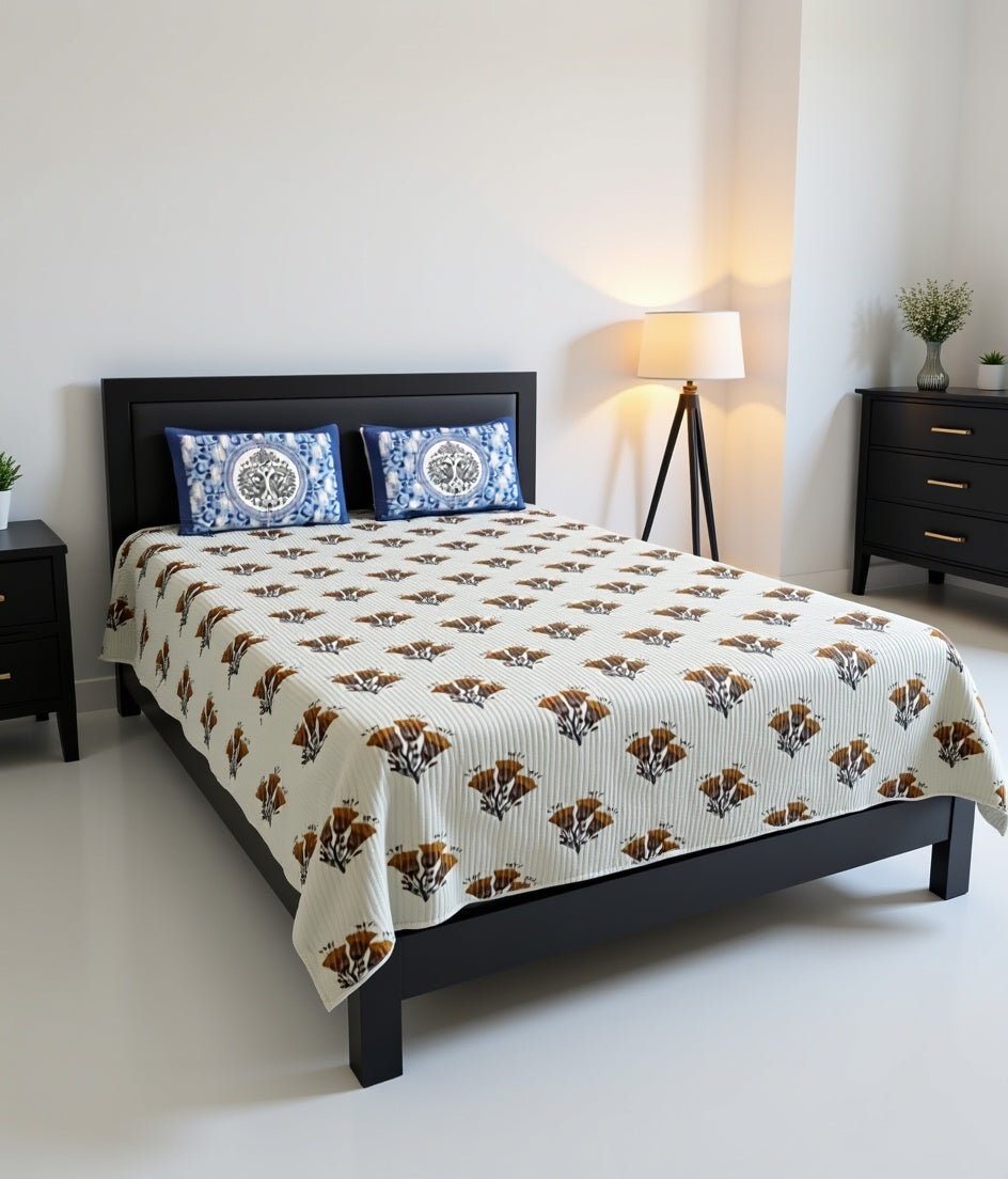 King Bed | Premium quality | Reversible | Bed Cover - Shopurneeds