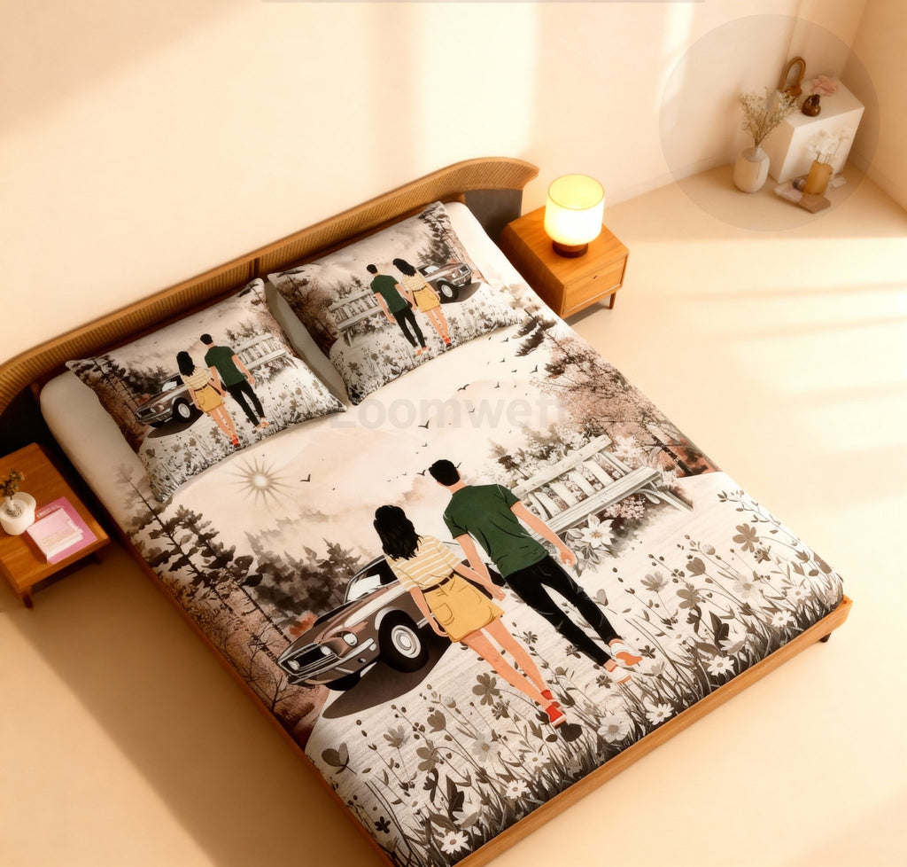 King Bed | Twill Satin | Cotton - Shopurneeds