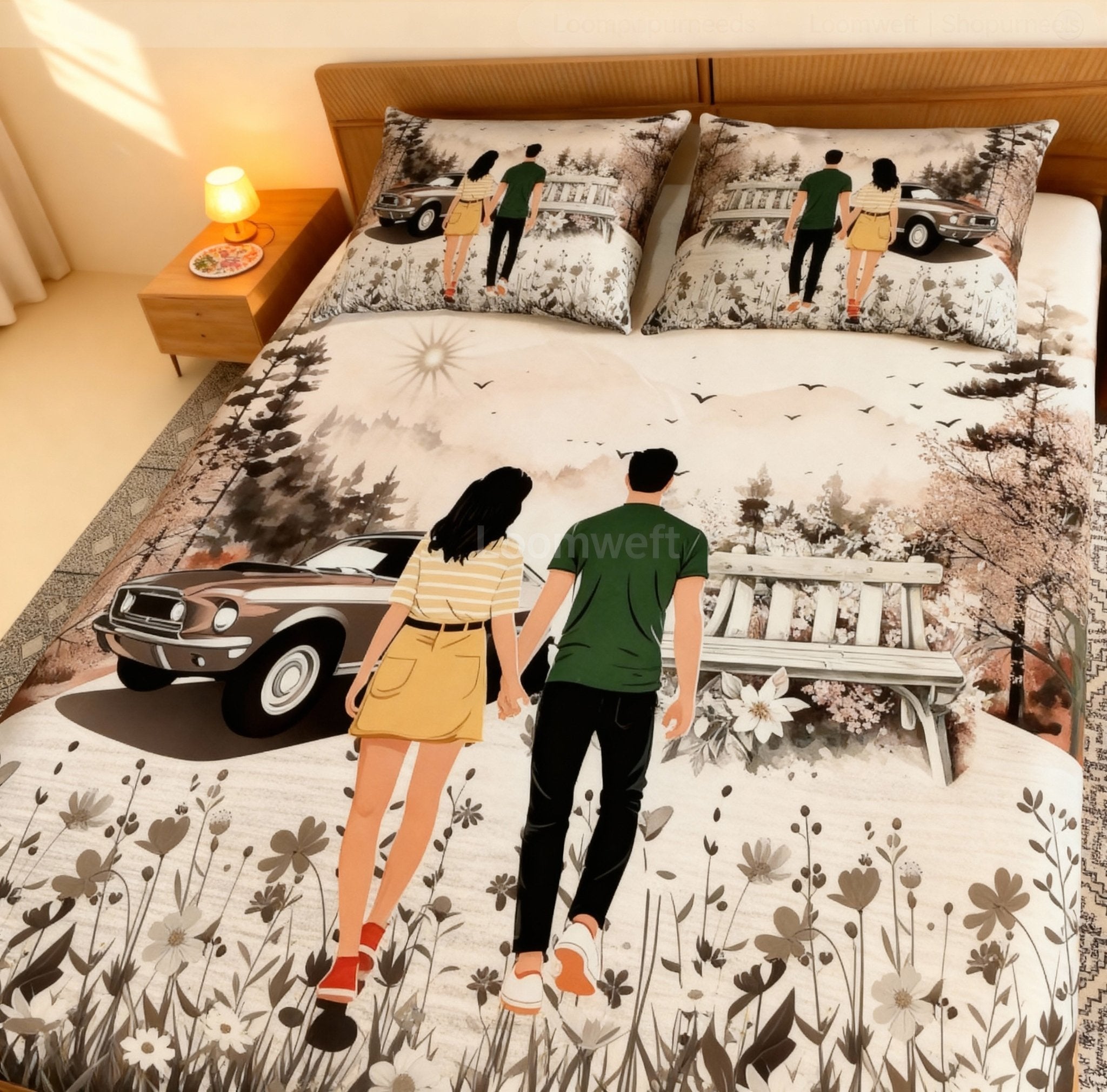 Loomweft | Bedsheet | Cotton | King | 108x108 inch | Free Shipping