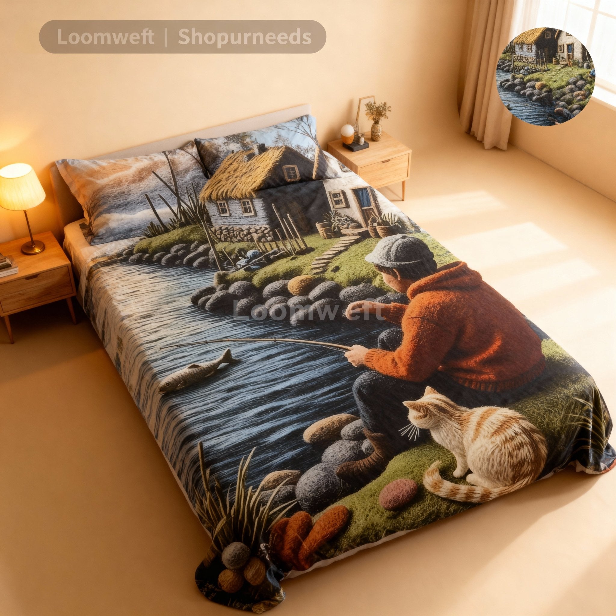 Loomweft | Bedsheet | Cotton | King | 108x108 inch | Free Shipping