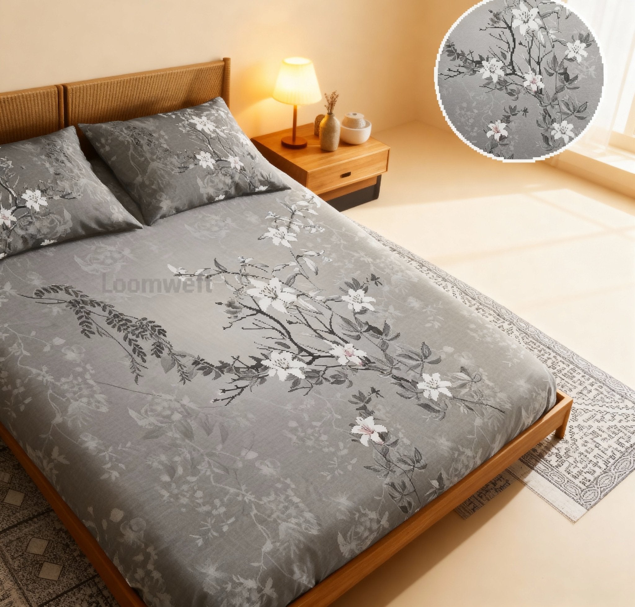 Loomweft | Bedsheet | Cotton | King | 108x108 inch | Free Shipping - Shopurneeds