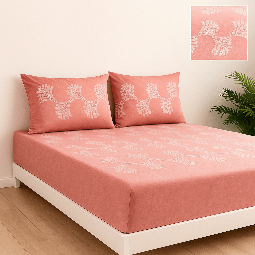 Loomweft | Bedsheet | Cotton | King | 108x108 inch | Free Shipping - Shopurneeds