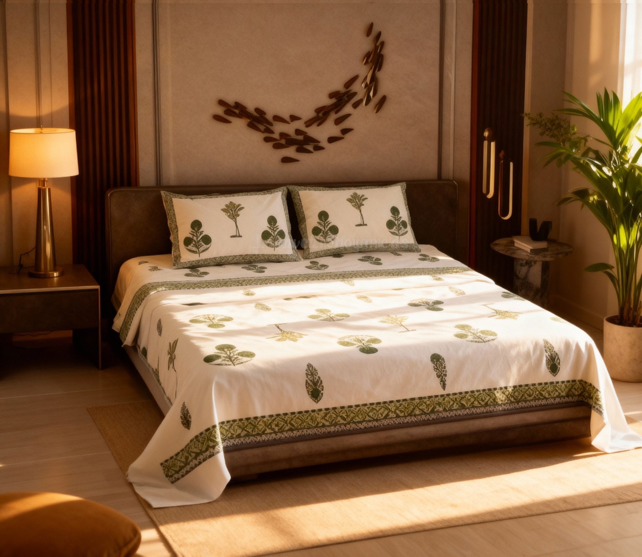 Loomweft | Bedsheet | Cotton | King | 108x108 inch | Free Shipping - Shopurneeds