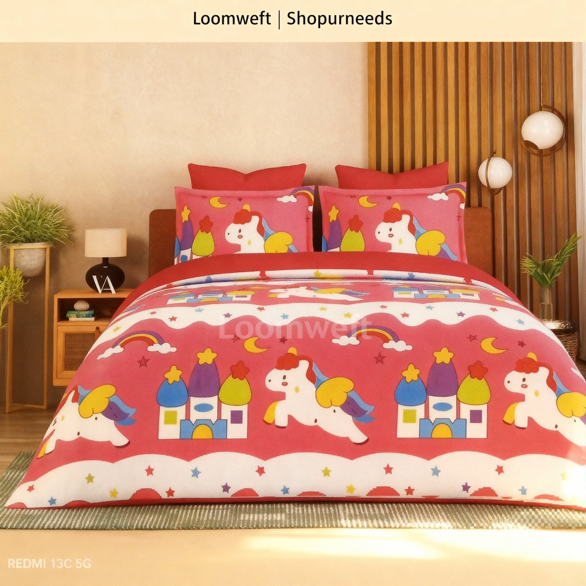 Loomweft | Bedsheet | Cotton | King | 108x108 inch | Free Shipping - Shopurneeds