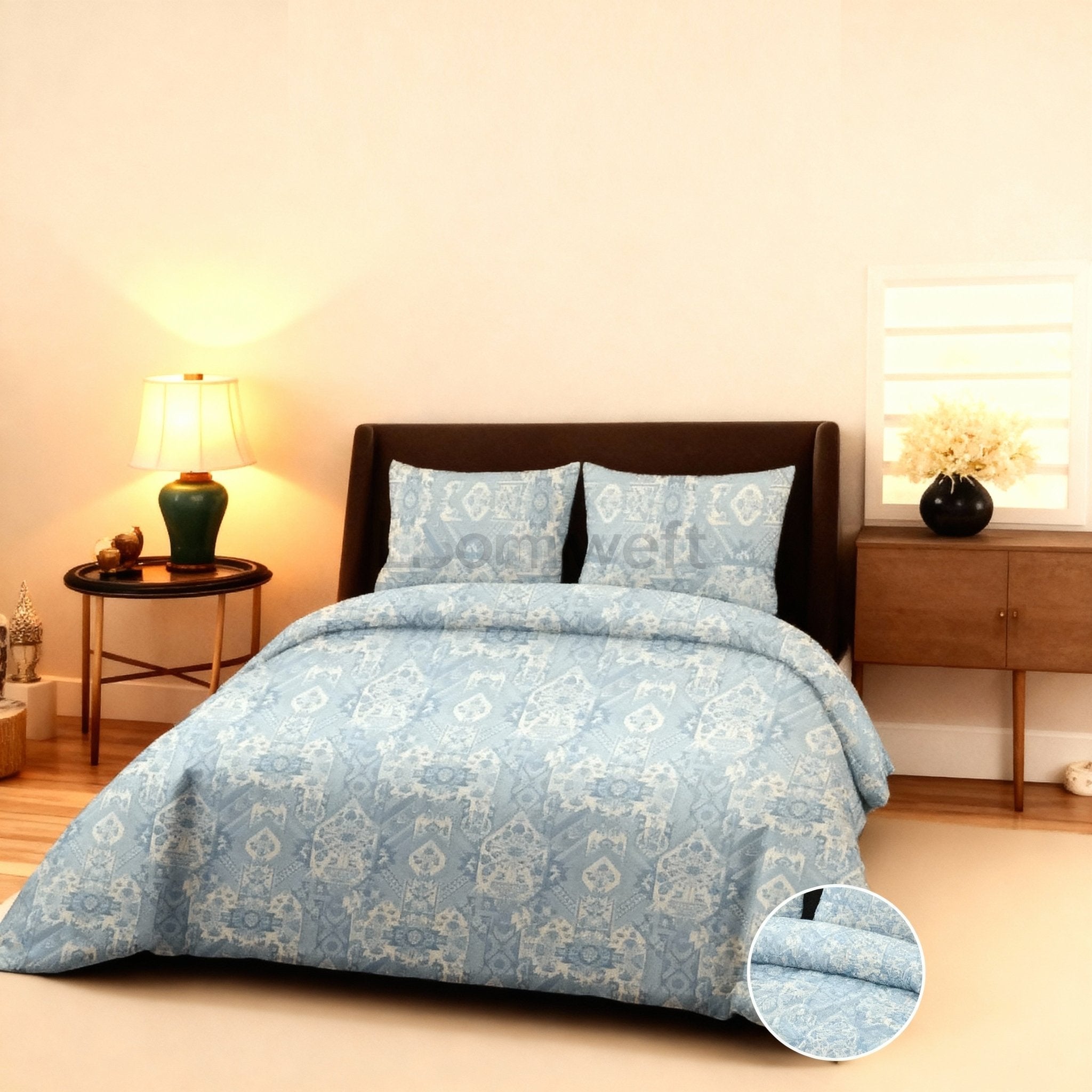Loomweft | Bedsheet | Cotton | King | 108x108 inch | Free Shipping - Shopurneeds