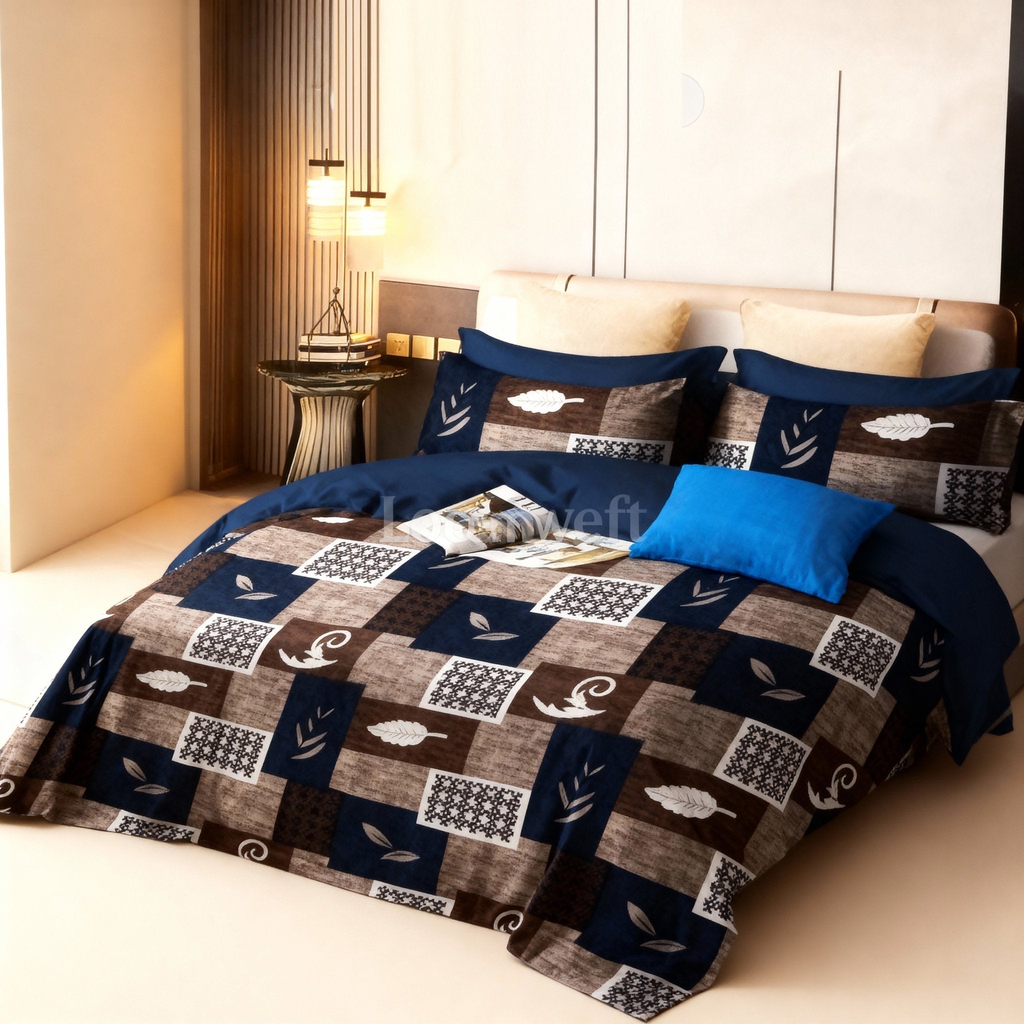 Loomweft | Bedsheet | Cotton | King | 108x108 inch | Free Shipping - Shopurneeds