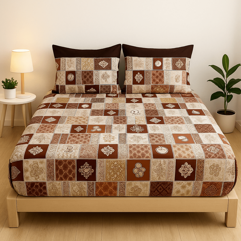 Loomweft | Bedsheet | Cotton | King | 108x108 inch | Free Shipping - Shopurneeds