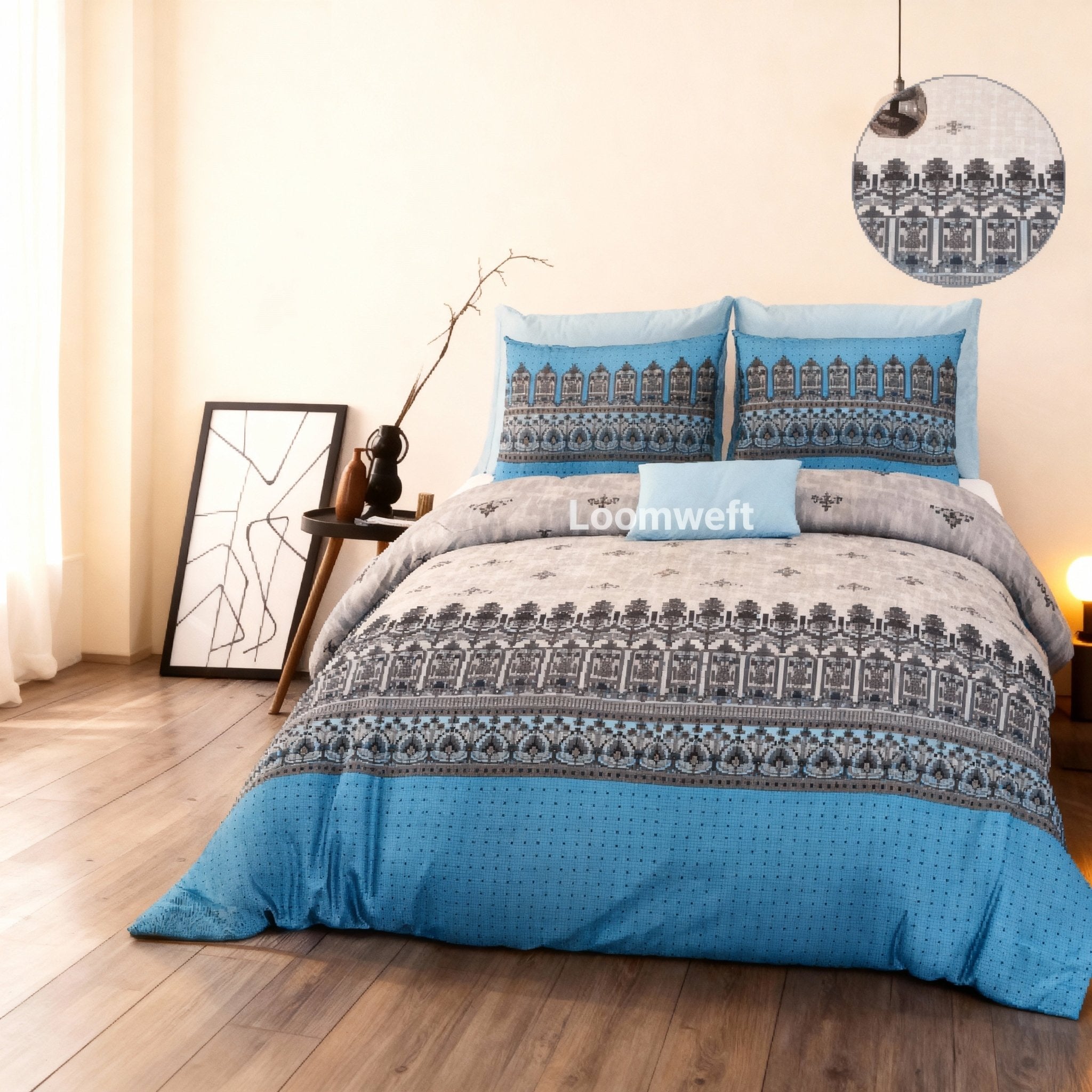 Loomweft | Bedsheet | Cotton | King | 108x108 inch | Free Shipping - Shopurneeds
