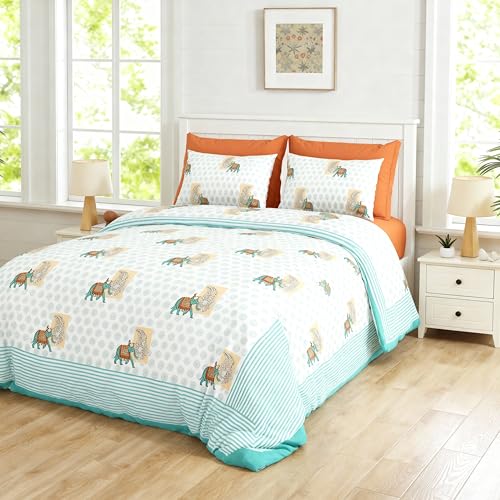 Loomweft | Bedsheets | Cotton | King | 108x108 inch | Jaipur | 100% cotton Jaipu - Shopurneeds