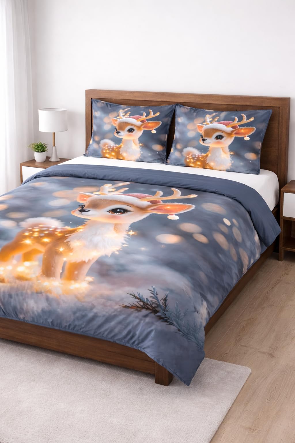 Loomweft | Bedsheets | Glace Cotton | Double | 90x100 inch | 7D | Premim | King - Shopurneeds