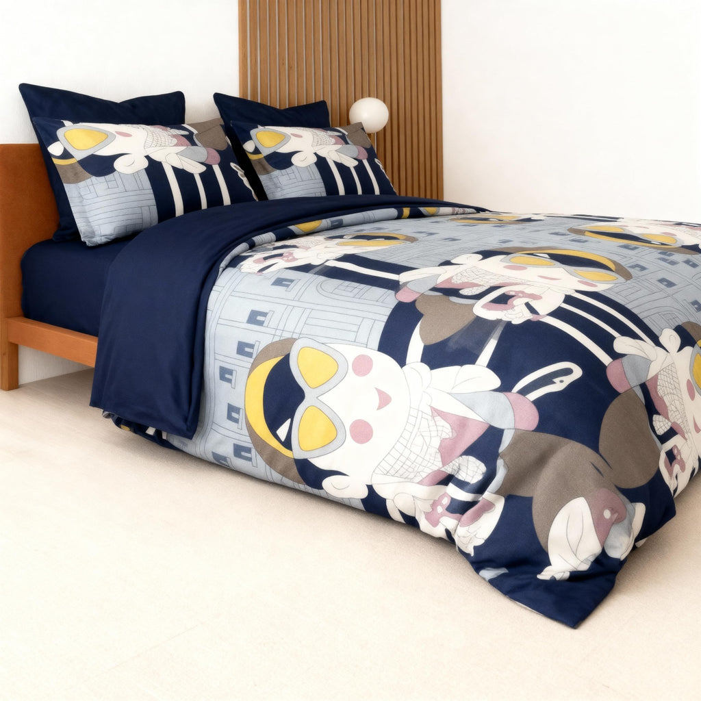 Loomweft | Bedsheets | Glace Cotton | Double | 90x100 inch | kids | place cotton - Shopurneeds