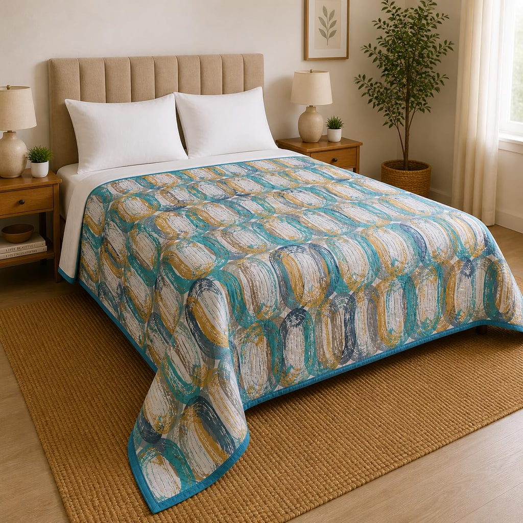 Loomweft | Comforter | Microfibre | Double | 90x100 inch | AC Comforter | Revers - Shopurneeds