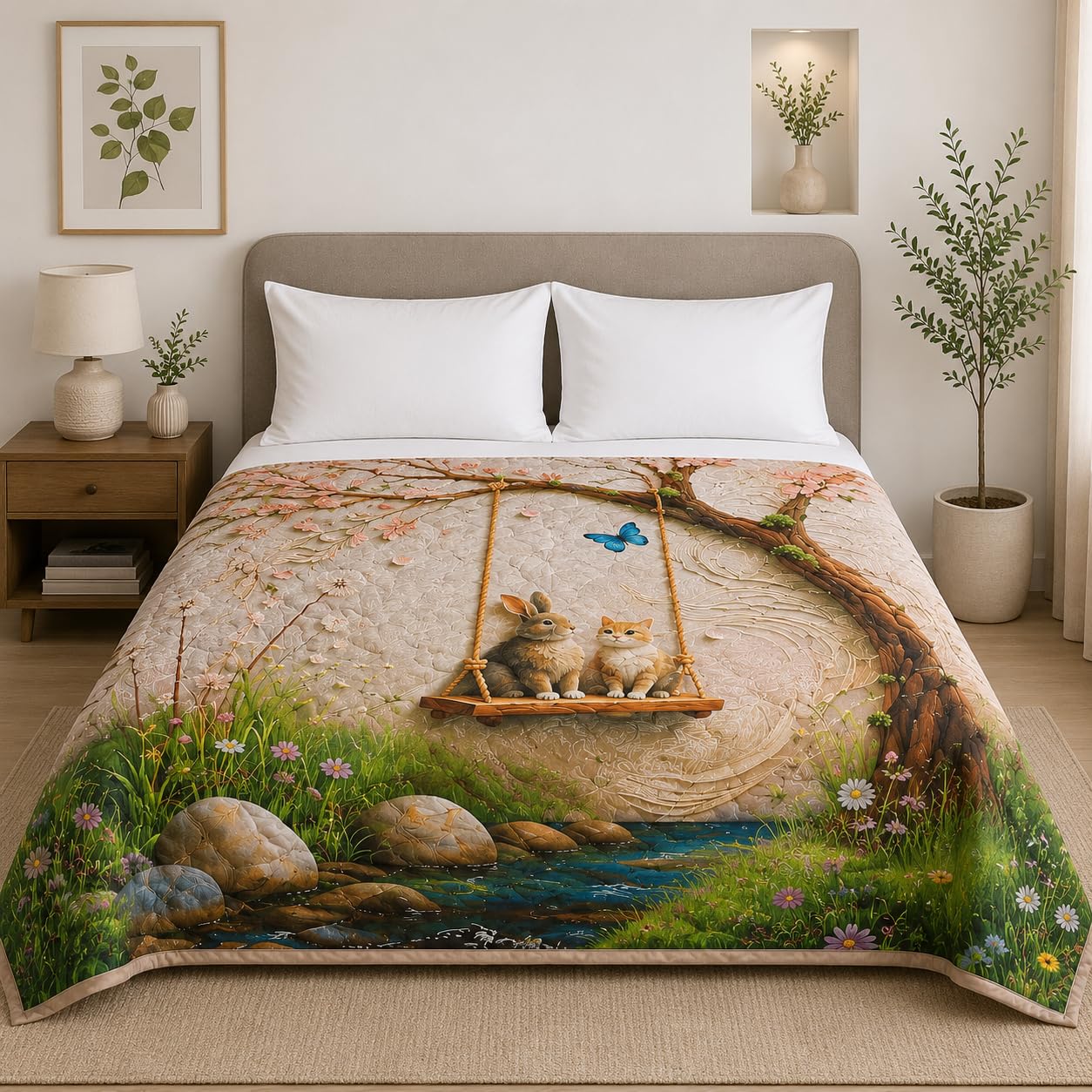 Loomweft | Comforter | Microfibre | Double | 90x100 inch | AC Comforter | Revers - Shopurneeds