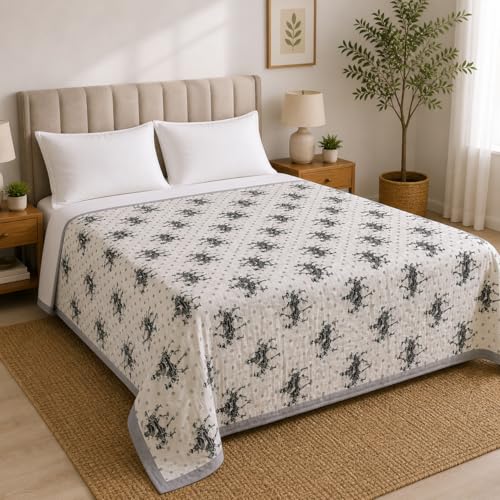 Loomweft | Dohar | Cotton | Single | 60x90 inch | Dohar Quilt | Mul Cotton cotto - Shopurneeds