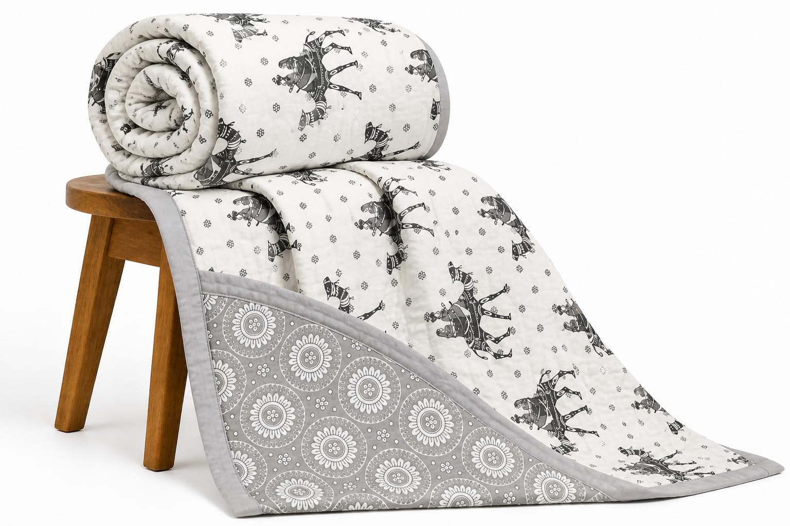 Loomweft | Dohar | Cotton | Single | 60x90 inch | Dohar Quilt | Mul Cotton cotto - Shopurneeds