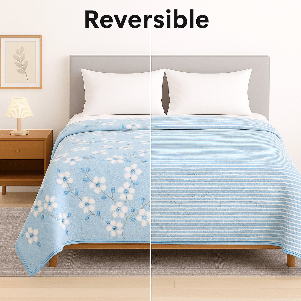 Premium Reversible Comforter | Soft, Lightweight & All - Season Quilt for Double - Shopurneeds