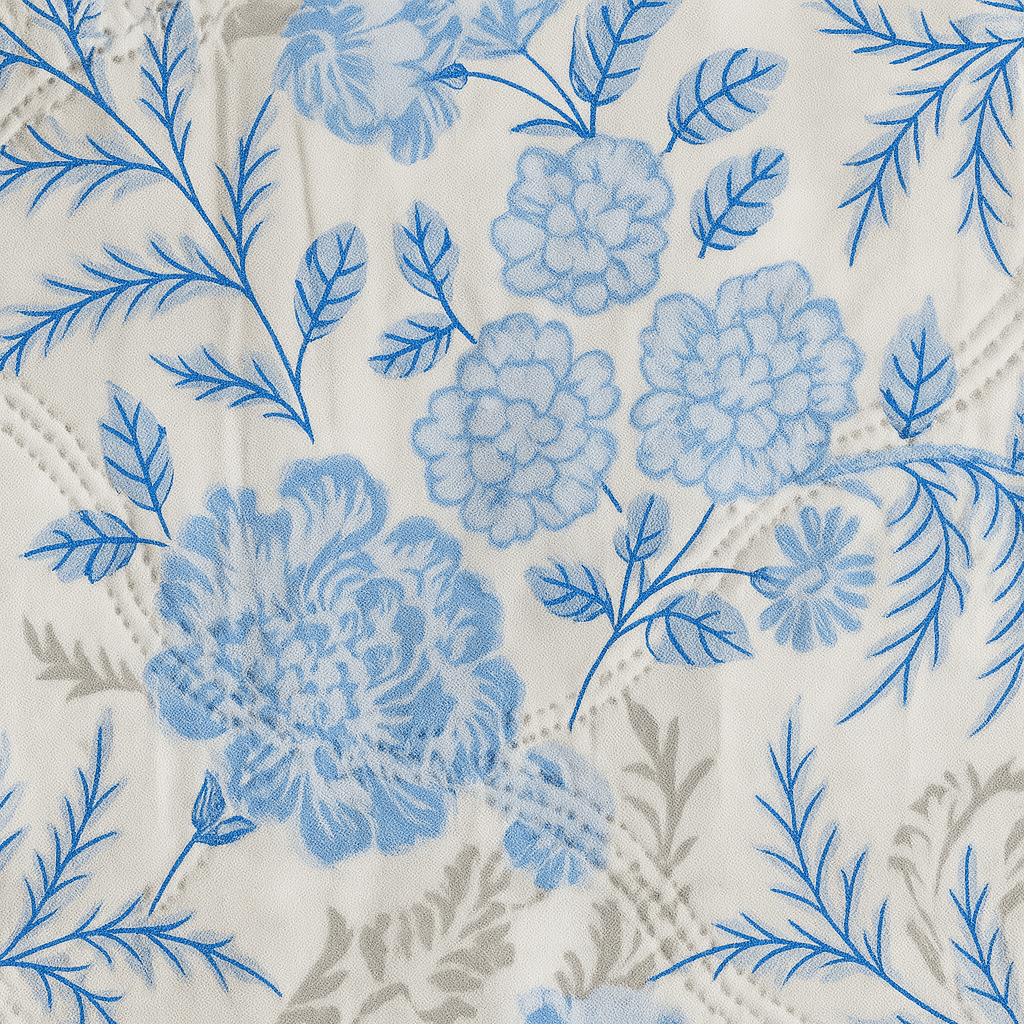 Premium Reversible Comforter | Soft, Lightweight & All - Season Quilt for Double | Blue Floral - Shopurneeds