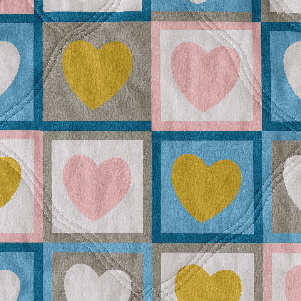 Premium Reversible Comforter | Soft, Lightweight & All - Season Quilt for Double | Heart - Shopurneeds