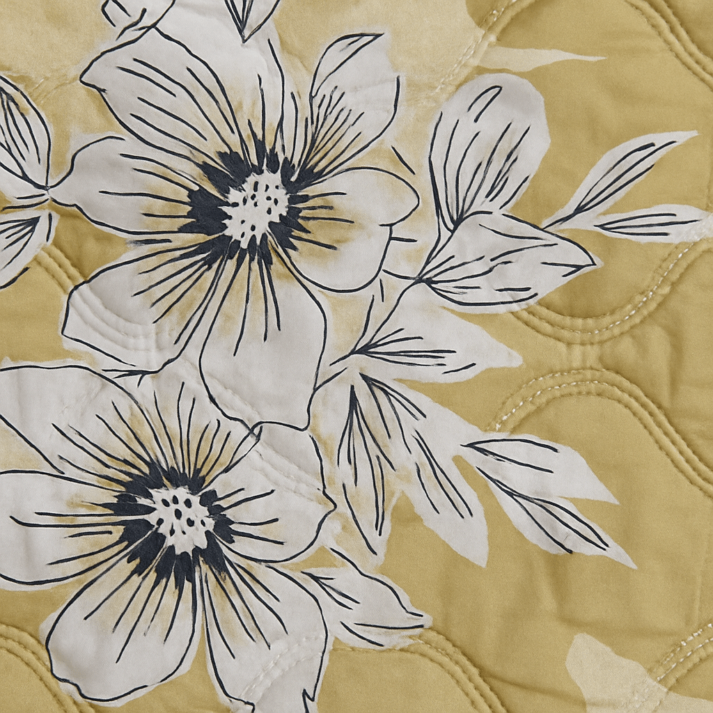 Premium Reversible Comforter | Soft, Lightweight & All - Season Quilt for Double | Yellow Floral - Shopurneeds