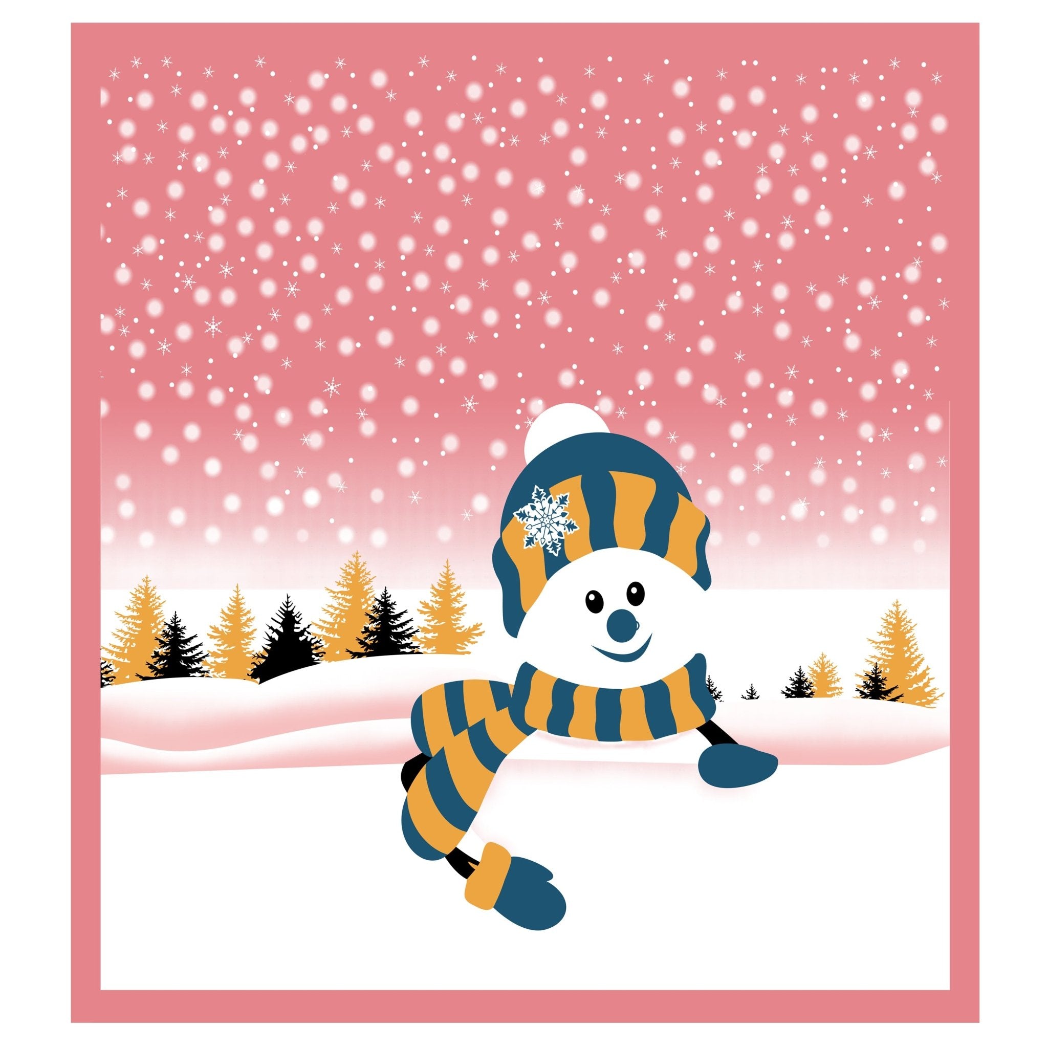 Raj Gharana Jaipur Cotton Bedsheet | 100% Pure Cotton | Premium Handblock Printed King Size Bed Sheet with Pillow Covers | Snowman Red - Shopurneeds